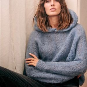 Sezane Theodore sweater vintage blue size small